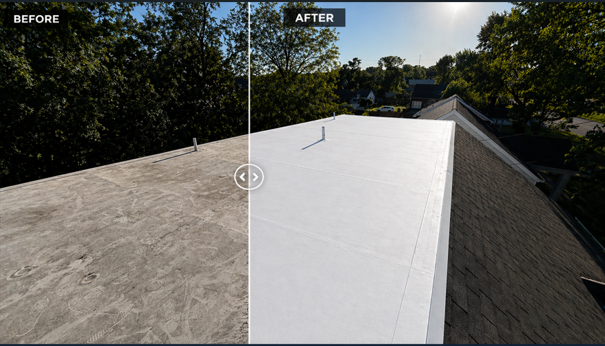 Flat Roof Restoration — Before & After