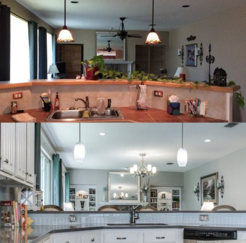 Kitchen renovation before and after